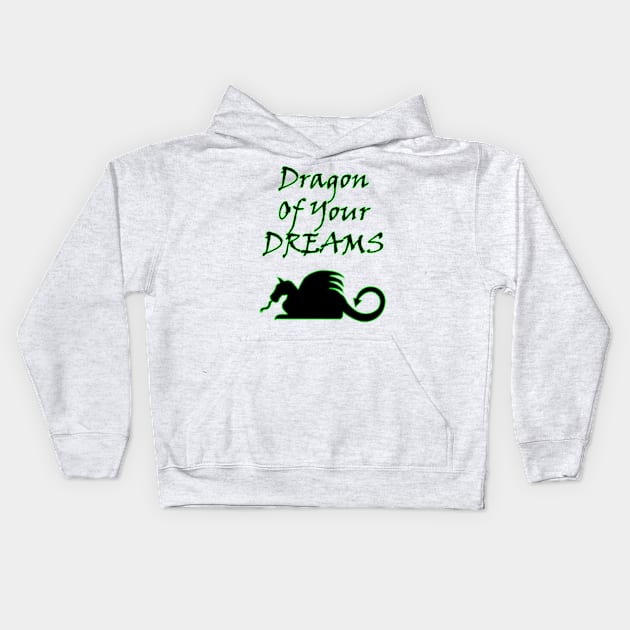 Dragon Of Your Dreams (Black) Kids Hoodie by BlakCircleGirl